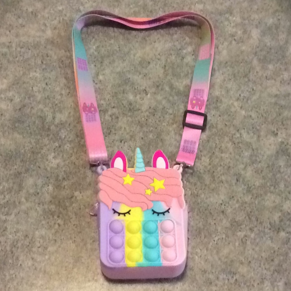 pop purse multi color leaflai unicorn 🦄💕💕💕